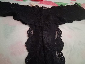 Vintage 2007 Victoria Secret  Sexy Little Things Wide Side Lace Thong  Size L