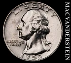 1955-D Washington Quarter- Choice Gem Brilliant Uncirculated- Luster #K392