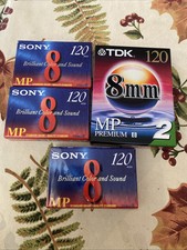 5 New Sony TDK 8mm Camcorder Video Cassette Tape 120 min Video 8 P6-120MP USA