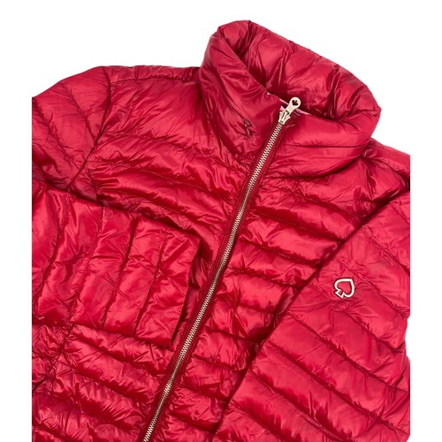 Kate Spade New York Womens Red Down Filled Packable Puffer Jacket Size L