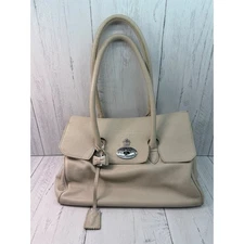 My Flat in London White Cream Leather Bag Brighton Knights Bridge Lock Key