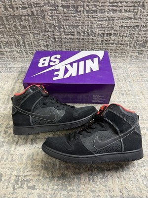 Größe 10 - Nike Dunk Pro SB High Black Atomic Red Safari 305050-066