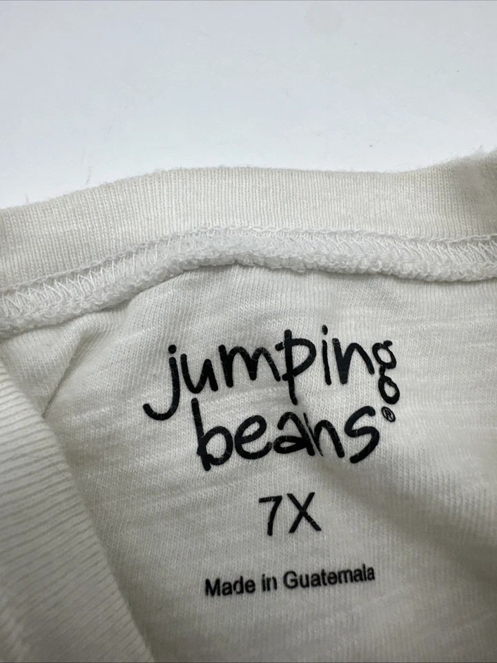Camiseta Jumping Beans Juvenil Niño 7X Estampado Gráfico Blanco..#27211 Foto 3 de 4