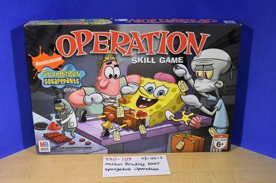 Milton Bradley Operation SpongeBob Game 2007 100% Complete(330-103)