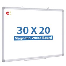 Double Sided Magnetic Dry Erase Whiteboard 30x20 Inch Wall Mount