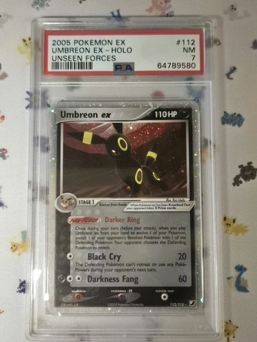 Pokemon Card PSA 7 Umbreon ex UNSEEN FORCES HOLO 112/115