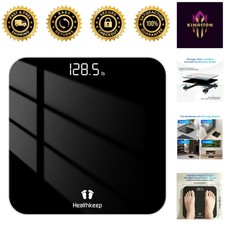 400lb Capacity LED Bathroom Scale - Easy Unit Switching  Batteries Included