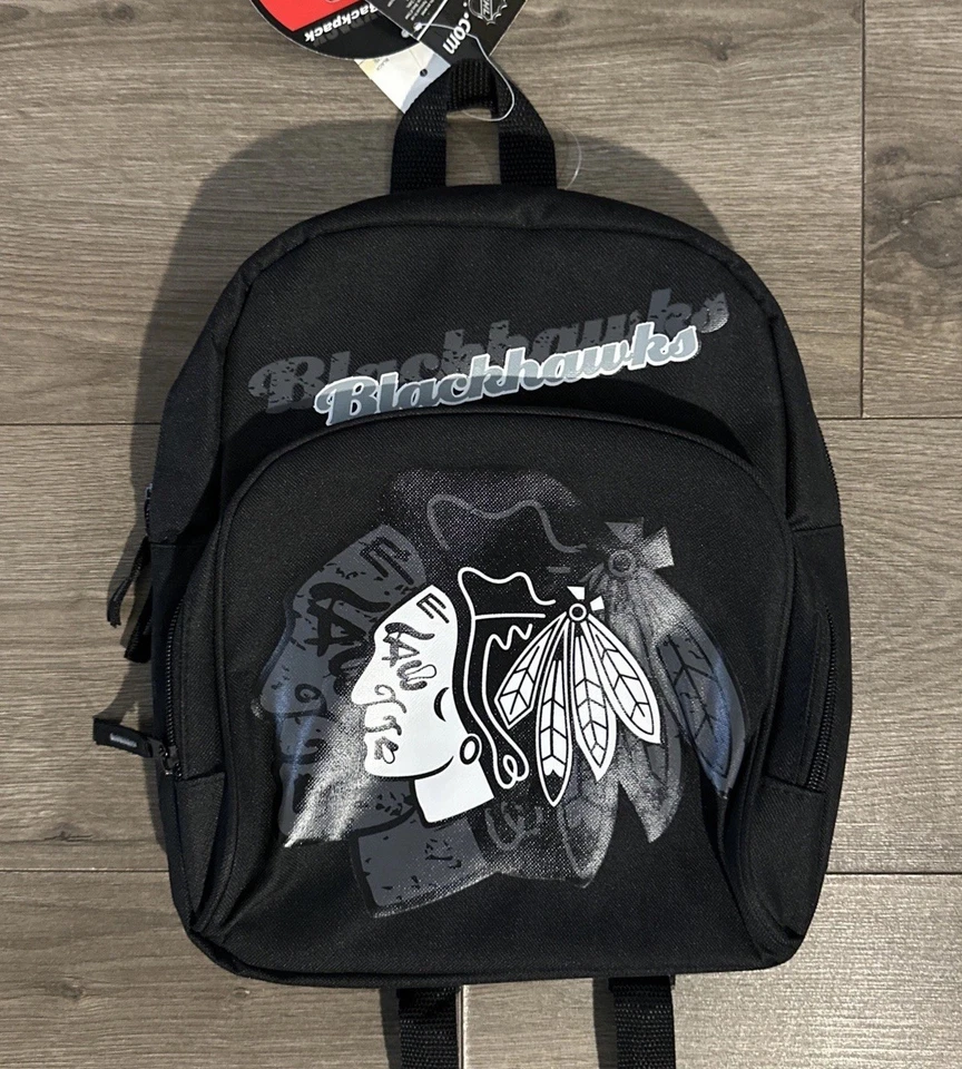 Mini mochila con logotipo grande NHL Chicago Blackhawks nueva con etiquetas Foto 4 de 4