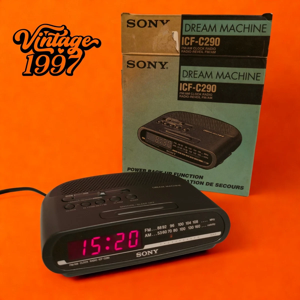 Radio despertador digital Sony ICF-C290 Dream Machine AM/FM negro