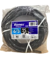 25 Ft. 6/3 Stranded Romex Simpull Cu NmB W/G Wire