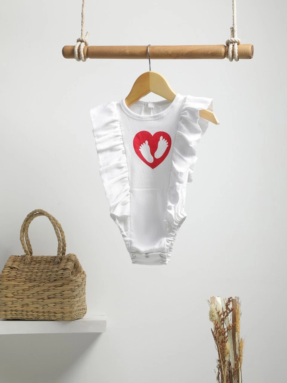 Combo of 2 pieces 9 to 12 month Organic Cotton Baby Girl Frill Romper 1Onesie1s