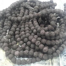 Natural Lava Beads Coffee  8mm Round  Approx 47 pcs Free postage. Oz Seller