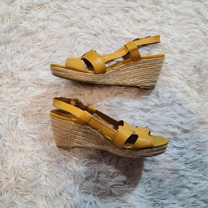 franco sarto yellow wedge