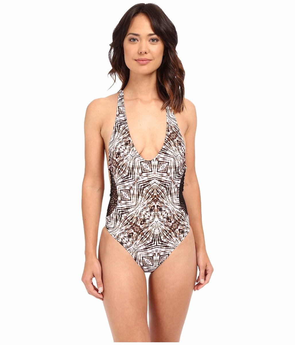 Lost At Sea Crochet High Neck Underwire Tankini Top NWT VOLCOM