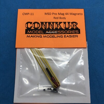 1:25 Scale Pre-Wired MSD PRO MAG 44 Magneto Red Body YEL Wires LBR Model Parts