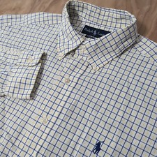 Vintage Ralph Lauren Classic Fit L/S Button Down Plaid Button Down Shirt Mens L