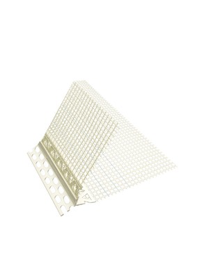 50x Gewebeeckwinkel flexibel mit Gewebemaß 10 x 15 cm, Länge 200 cm = 100 m Kantenschutz PVC-Profil Eckwinkel Armierung Gewebe Putz