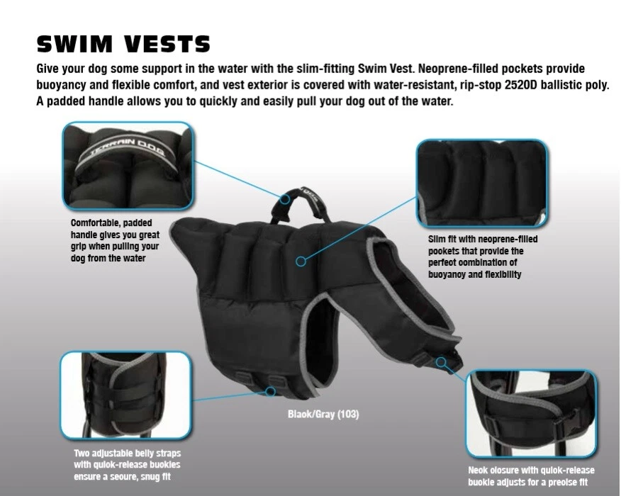 Weaver Leather Terrain Dog Swim Vest Float Life Jacket Coat For Dogs - Image 4 of 4