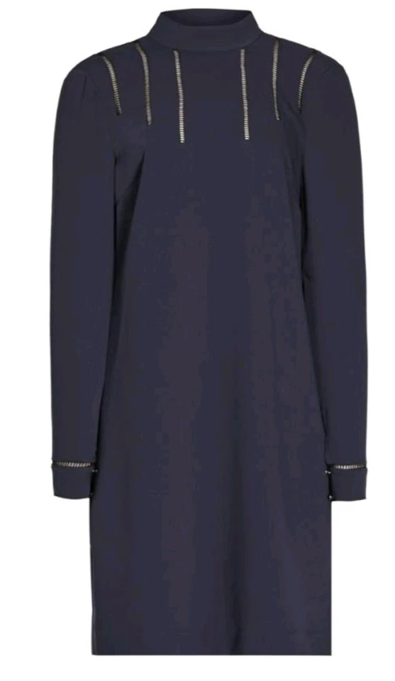 Designer REISS Christina dress size 12 --BRAND NEW- long sleeve navy - Image 2 of 4
