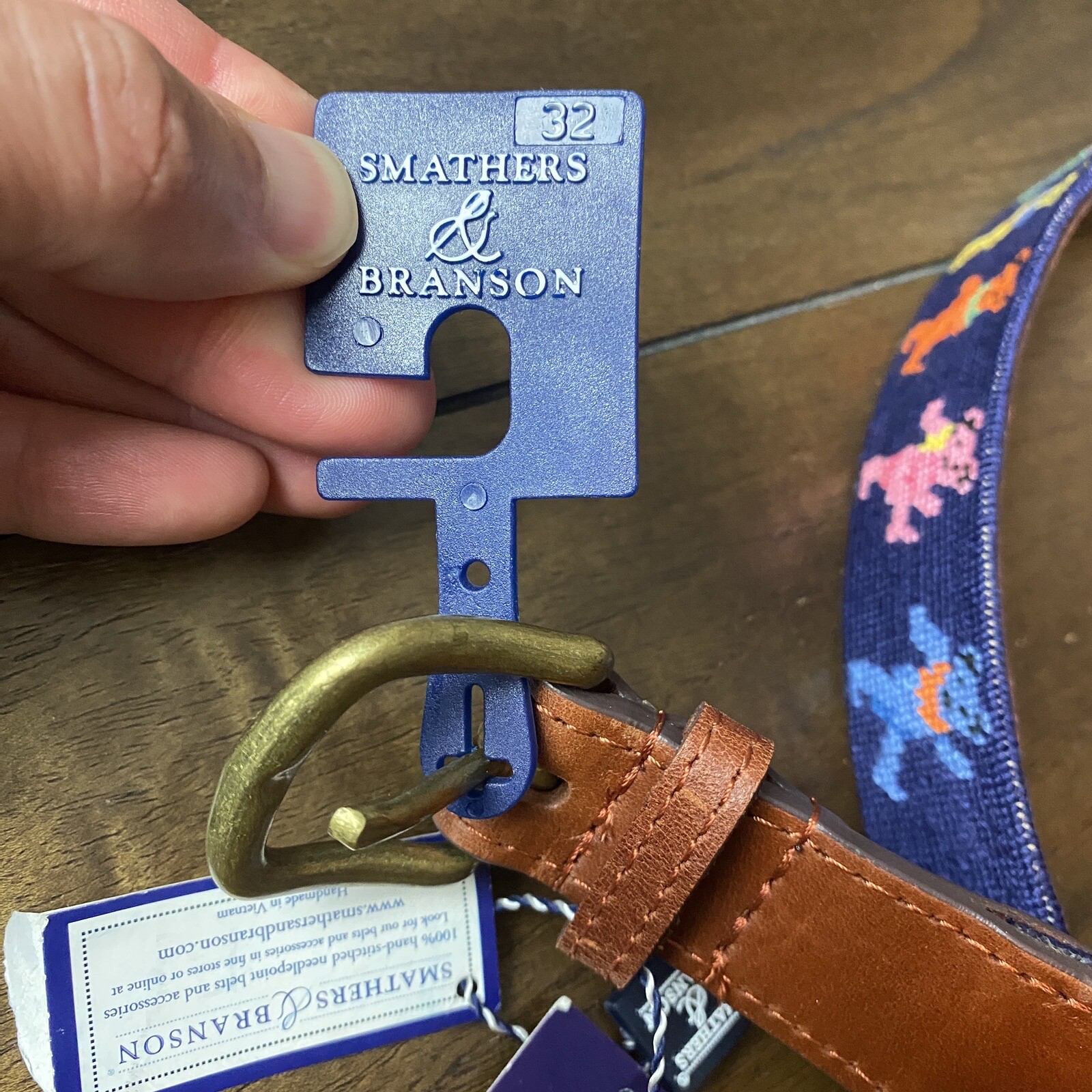 Smathers & Branson Grateful Dead Needlepoint Golf Belt sz 32 Dead And