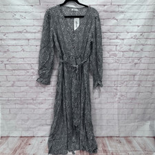 Missky summer dress floral black and white size large