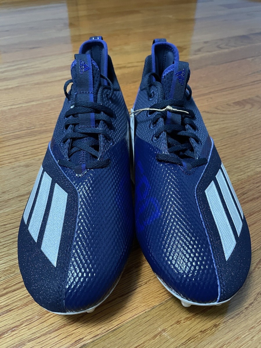 Adidas Adizero Scorch Football Cleats Navy Blue/White FX4250 Men\'s Size 10. Adidas Adizero Scorch Football Cleats Navy Blue/White FX4250  main image 2