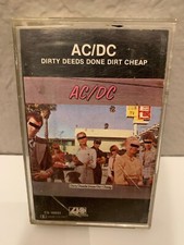 AC/DC - Dirty Deeds Done Dirt Cheap 1976 Cassette Tape - Rare