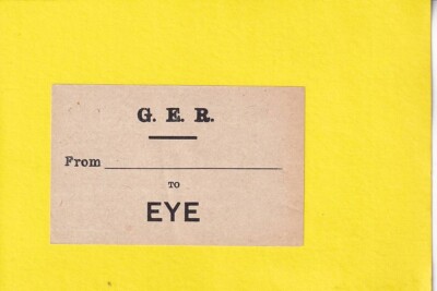 AUGE - G.E.R. GEPÄCKAUFKLEBER - NEUER TYP - TOLLE OSTBAHN
