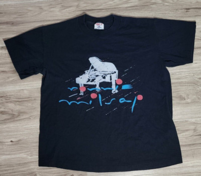 Het-f Unisex Graphic T-Shirt Piano Size L