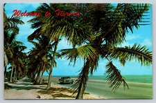 Florida Beach Drive Cruise 1964 Cadillac Posted 1973 FL Postcard