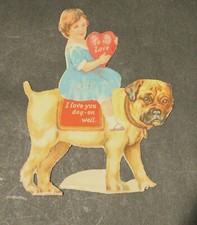 'I love you dog-on well' 2 piece die-cut paper decoration 4x3.5