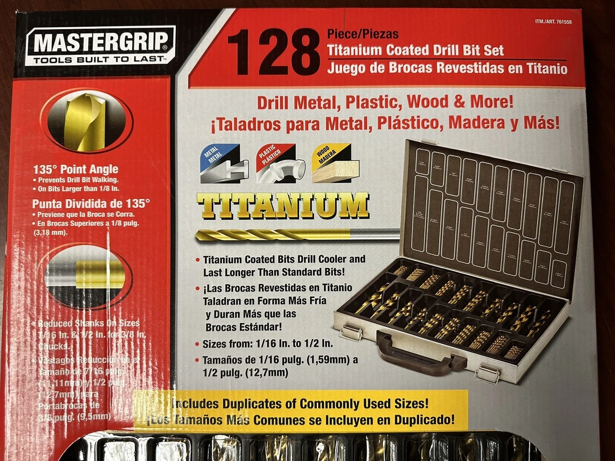 Mastergrip 128 Pieces Drill Bit assortment