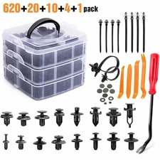 635PCs Car Retainer Clips Auto Fasteners Push Trim Clips Pin Rivet Bumper Kit