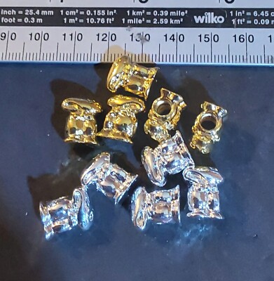 10 Großloch Hasen Gold Silber Schraubgewinde selten ausgefallen 