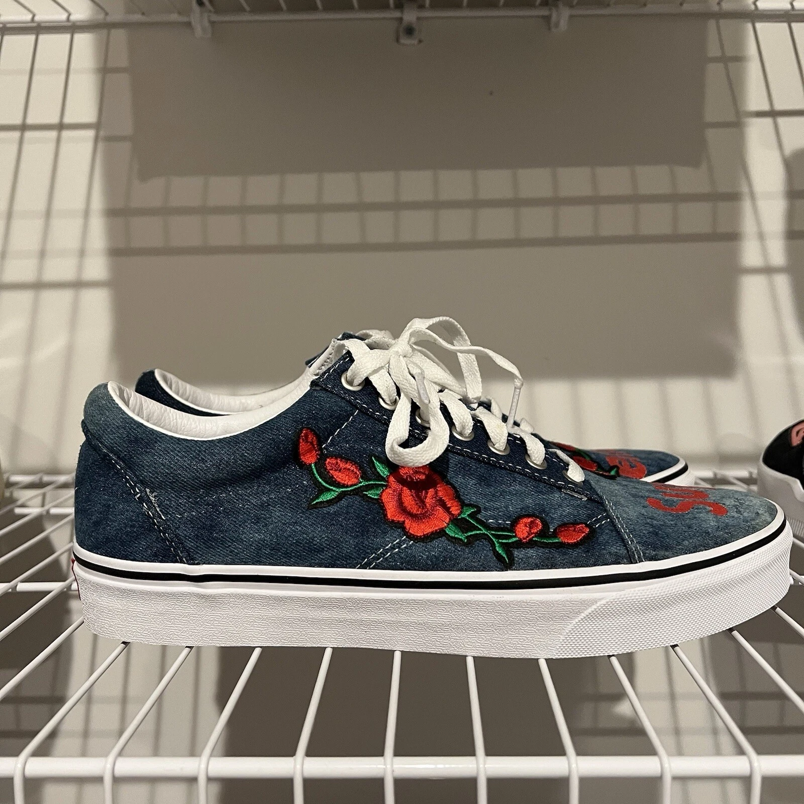 Vans Supreme personnalisés fleurs taille 10