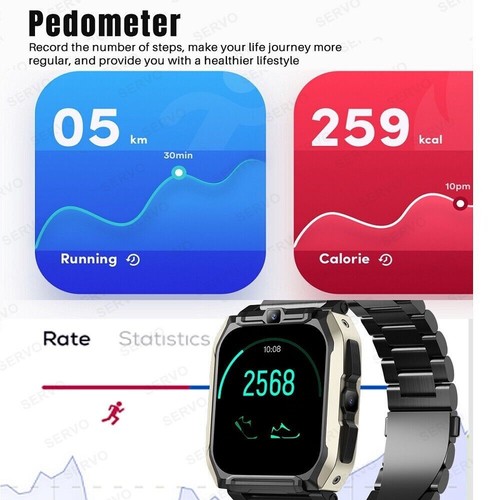 KOM8 SIM-Karte 4G Smartwatches 1,96" 4GB+128GB Dual-Kamera GPS Google Play - Zdjęcie 12 z 23