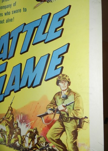 1 Vintage Half Sheet Movie Poster - Battle Flame, 1959, Scott Brady, E. Edwards - Picture 5 of 11