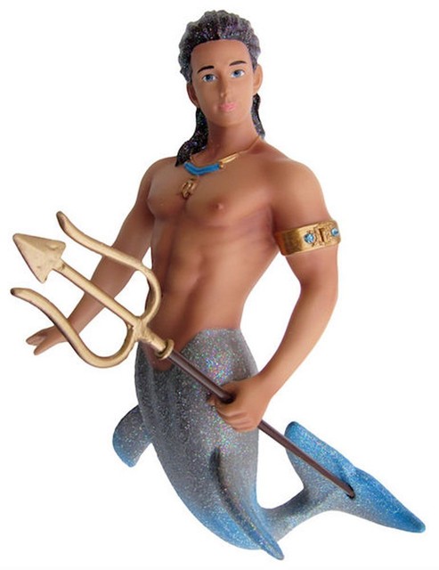 55 55041 dolphin prince fish merman ornament december diamonds