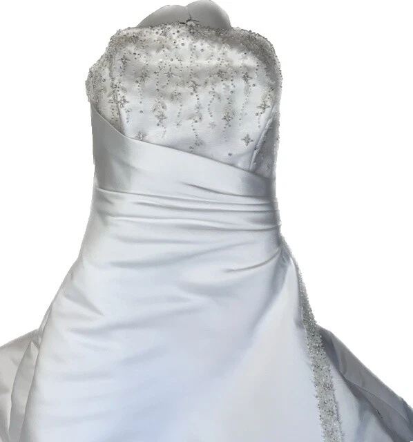 Silk Blend Regular Size Sequin Wedding Dresses