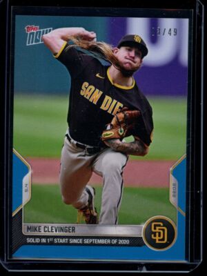 2022 Topps Now #127 Mike Clevinger Blue Parallel Card #d 3/49 | eBay