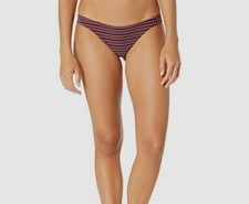  69 RVCA Women's Blue Low-Rise Stretch Bikini Dry Flat Swimwear Bottom Bikini M