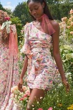 LoveShackFancy Altie Dress in Veiled Kiss L 10 Women's Casual Short NEW 41428