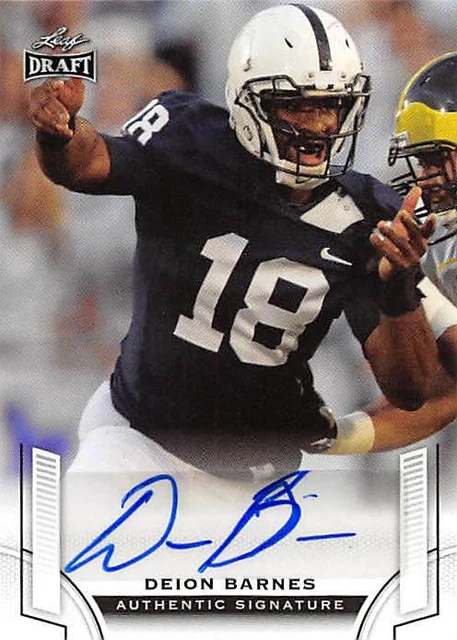 Deion Barnes autographed football card 2015 Leaf Draft #BA-DB1 Rookie