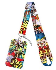 Wile E. Coyote Cartoon Lanyard Keychain with ID Holder