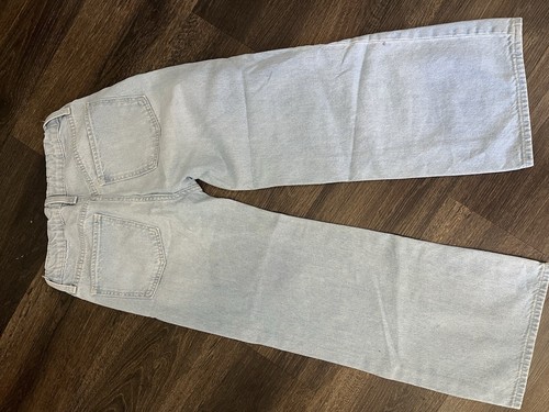Old Navy Jeans Girls Size 12 Blue High Rise Baggy Wide Leg Adjustable Waist - Picture 3 of 3
