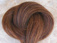 HORSEHAIR, 2 ounce Bulk , darker medium  brown, horse hair jewelry,  TAIL HAIR