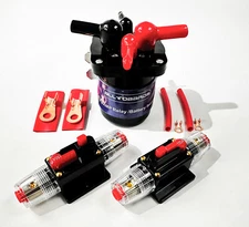 500 Amp Car Audio Battery Isolator and Relay Kit with 2Pcs 150A Circuit Breaker