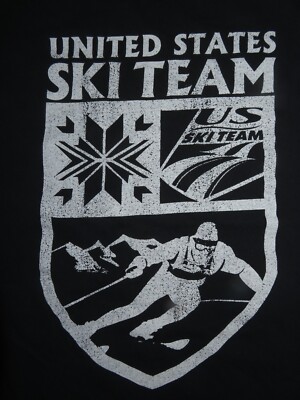 T-shirt Vintage US Ski Team – Années 80 – Homme XL – Made In USA – Occasion
