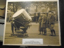 1932 King George V and Queen Mary at Aldesrhot, Vintage Royal Photo