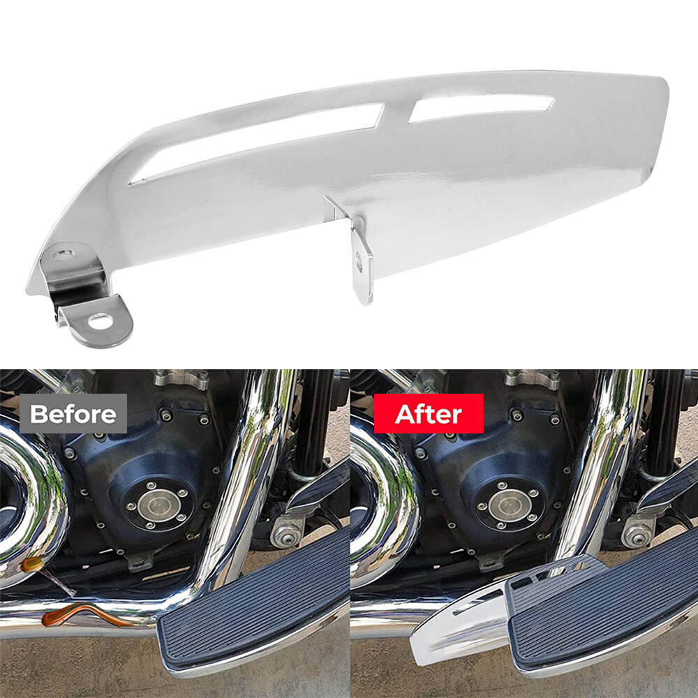 GAL Chrome Driver Footboard Heel Guard For Harley 86-21 Touring